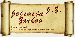 Jefimija Žarkov vizit kartica